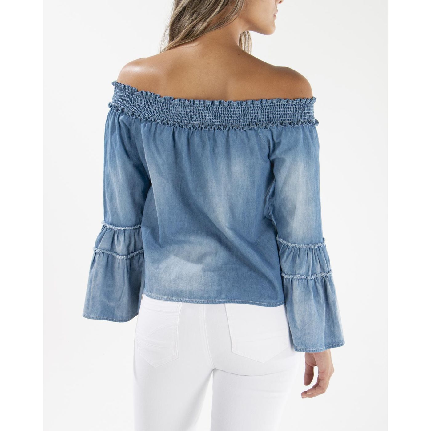 blusa de jeans mujer